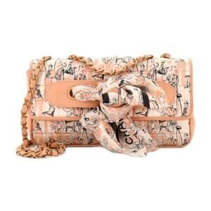 Chanel Coco Mademoiselle Flap Bag LE Silk Scarf Karl Lagerfield 9" Drop 2003-04